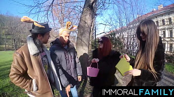 Katy rose’s easter basket overflows with cum as she’s double fucked