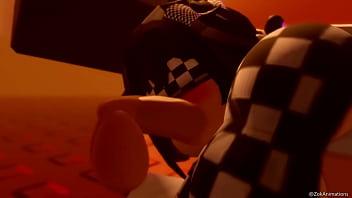 Checkered bunny lady gets dp'ed roblox animation