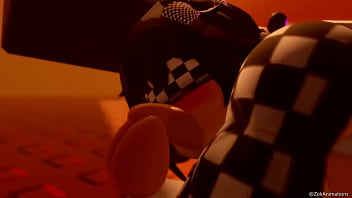 Checkered bunny lady gets dp'ed roblox animation