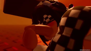 Checkered bunny lady gets dp'ed roblox animation