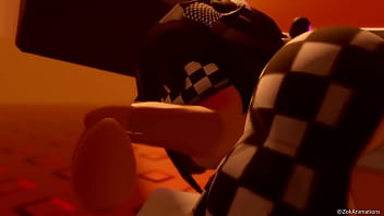 Checkered bunny lady gets dp'ed roblox animation