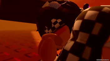 Checkered bunny lady gets dp'ed roblox animation