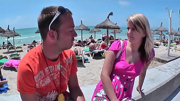 Hooked up on the beach and fucked at home