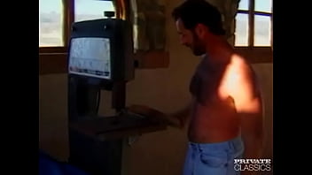 Christy lake gets anal in the carpenter's workshop