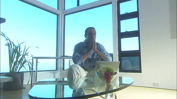 An elegant dame's pussy is squirting while is fucked in the canoe and a few minutes later her partner unloads all over her nylon clad feet