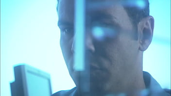 An elegant dame's pussy is squirting while is fucked in the canoe and a few minutes later her partner unloads all over her nylon clad feet