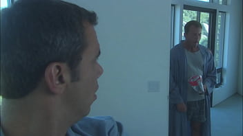 An elegant dame's pussy is squirting while is fucked in the canoe and a few minutes later her partner unloads all over her nylon clad feet