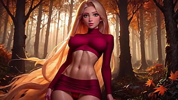 Cute blonde girl bouncing tits and hard nipples ai free