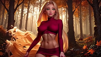 Cute blonde girl bouncing tits and hard nipples ai free