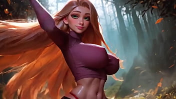 Cute blonde girl bouncing tits and hard nipples ai free