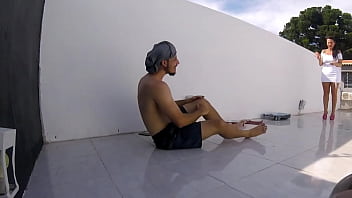 A madame quebrou o pau na obra