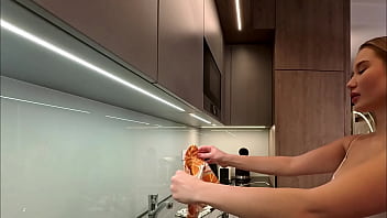 Big tits big ass beautiful and cute blonde in the kitchen in a short skirt shows her long legs and gets bored and ignored Big tits big ass beautiful and cute blonde in the kitchen in a short skirt shows her long legs and gets bored and ignored