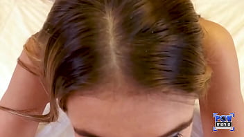 Horny tara ashley stares at the camera as she rides lucky miles long