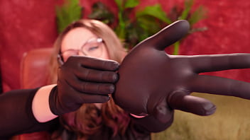 Asmr nitrile gloves and oil arya grander