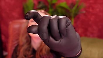 Asmr nitrile gloves and oil arya grander