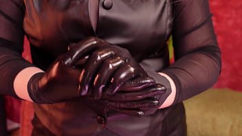 Asmr nitrile gloves and oil arya grander