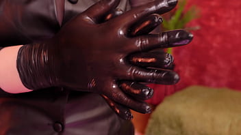 Asmr nitrile gloves and oil arya grander