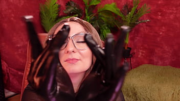 Asmr nitrile gloves and oil arya grander