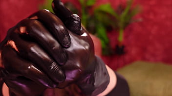 Asmr nitrile gloves and oil arya grander