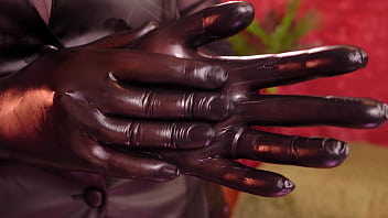 Asmr nitrile gloves and oil arya grander