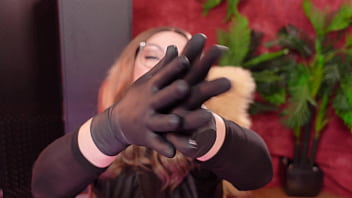 Asmr nitrile gloves and oil arya grander