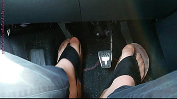 Nylon feet and toe separators in the car
