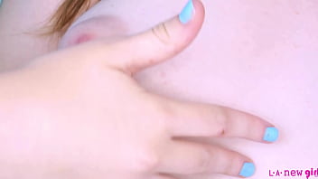 Pretty teen model naked close up