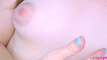 Pretty teen model naked close up