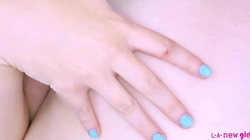 Pretty teen model naked close up