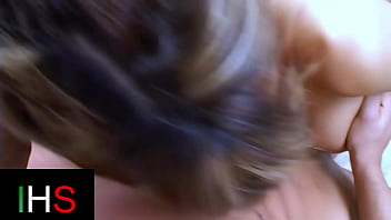 Beautiful brunette girl fucked in the pussy with cumshot on the face