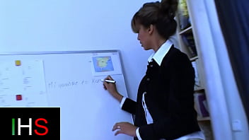 Beautiful brunette girl fucked in the pussy with cumshot on the face