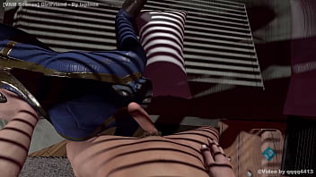 我的隐形人女友在辐射3游戏中穿着蓝色的制服在床上做爱 thumbnail