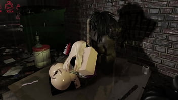 Black guy gets white snowbunny to fuck him at club alleyway