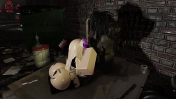 Black guy gets white snowbunny to fuck him at club alleyway