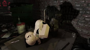 Black guy gets white snowbunny to fuck him at club alleyway Black guy gets white snowbunny to fuck him at club alleyway