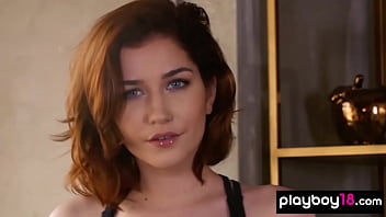 Confident Red Teen Beauty Reveals Her Amazing Natural Boobs thumbnail