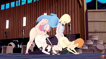 Futurari aqua ateno fucks yor forger in a foursome orgy using a vibrater in koikatsu charastudio 19 year old cosplayers