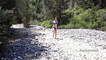 Mona blue on the beach