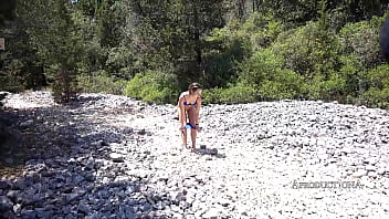 Mona blue on the beach