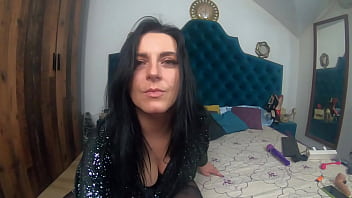 Horny pantyhose slut dances and masturbates in ripped tights and shiny top 239 preview