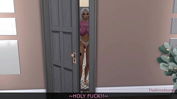 Stepfather pleasures his stepdaughter when stepmother isn't home