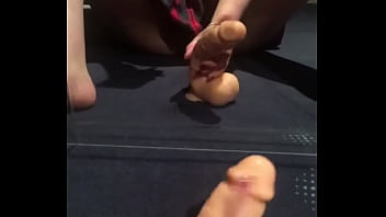 Ex girlfriend plays with dildo for me