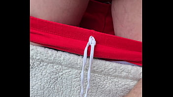 Outdoors reach around and fingering