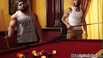 Muscle Hunk Bends Boyfriend Over Table And Fills His Up With Cum thumbnail