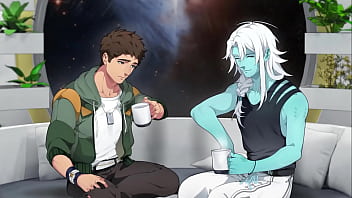 Cute Hunk Flirts With A Blue Alien Twink Sexual Tensions Run High The Symbiant 01 thumbnail