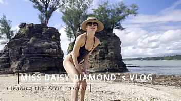 Sfw cleaning natural beach at pacific ocean