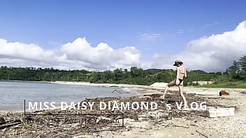 Sfw cleaning natural beach at pacific ocean