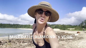 Sfw cleaning natural beach at pacific ocean