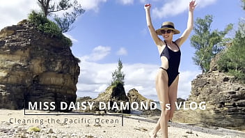 Sfw cleaning natural beach at pacific ocean