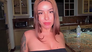 My cuckold husband at the office and me with his brother in the kitchen fucking like never before